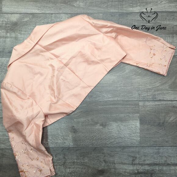 Talbots Silk Embroidered Crop Jacket Size 14 - Picture 5 of 5